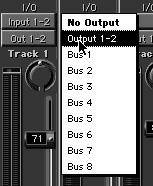 The number of outputs shown depends on your Audio interface.