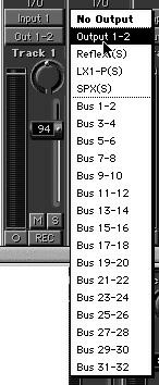 section above, except the levels sent to the Buss are set by the Audio objects fader itself.