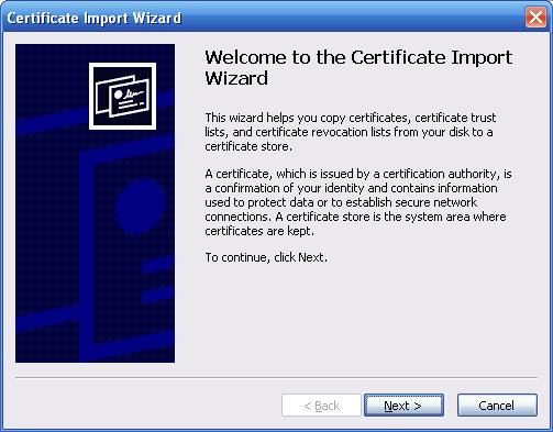 certificate, click. Press Open when prompted.