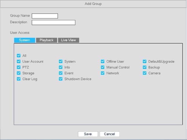 4.13.4.1.4 Add/Modify Group In Figure 4-90, click the Group button. See Figure 4-93. Figure 4-93 Click the Add Group button.