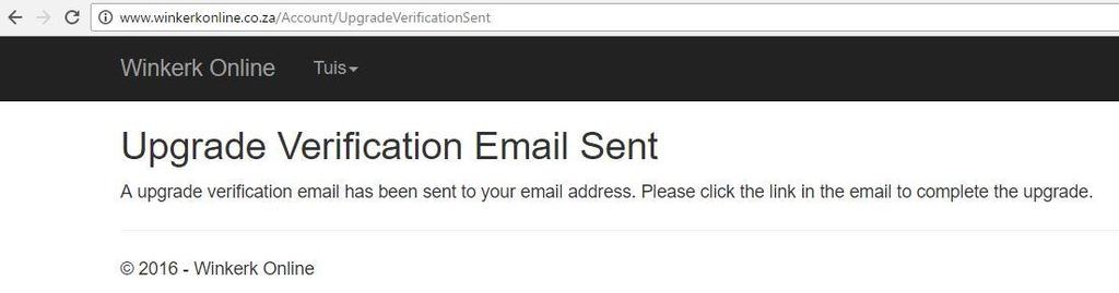 An email will then be sent to the email address that the user