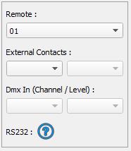 By selecting a scene in the list, it's possible to choose the remote button number (from 01 to 10) to trigger the scene.
