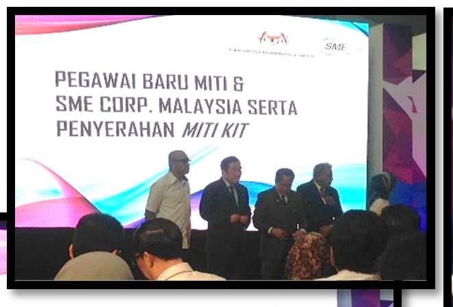 Some of the programmes covered such as introducing new staff of MITI and SME Corp