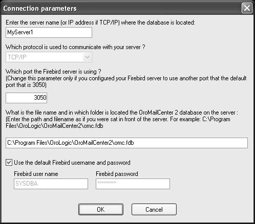 Installation Guide 7 After having entered connection parameters, click OK to continue. Then the installation program tests the connection to the OroMailCenter database using parameters you entered.