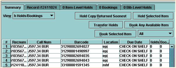 Print: Placing Holds Additionally, item-level holds can be used for a situation