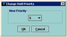 3. Select the new priority (that is, the