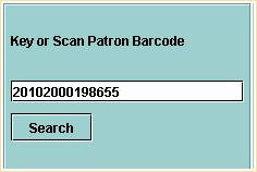 The easiest way is to key or scan the patron's barcode at the barcode prompt.
