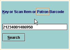 Print: Checking Out Items Key or scan a different patron barcode at the barcode prompt. This will close the current patron record and retrieve the next patron record.