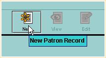 The first time you create a new record, the system may prompt you to select a Patron Record template, depending on whether your login has more than one