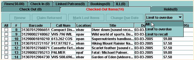 Sorting items in the table is performed by clicking on the column header by which you would like to sort.