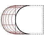 8 Swept Surface (2 Curves) The Swept Surface (2 Curves) Command will create one surface, by sweeping the first edge curve along and in
