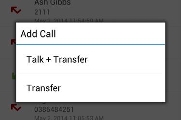 7.11 Call Transfer SMART UC supports transferring VoIP calls to another party when you are on a call.
