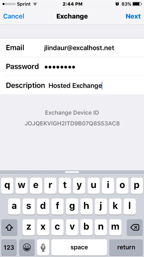 Configure ActiveSync for iphone 700 Fox Glen Configuring your iphone to Sync with ExcalTech Hosted Exchange 1) On the Home screen, tap Settings 2) Tap Mail, Contacts, and Calendars 3) Tap Add Account