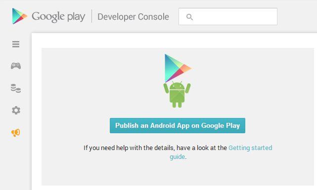 8.1.5. Upload the APK to the Google Play Market for the release build and publish the listing. 8.1.5.1. To start, you ll need to visit the Google Play Store Developer Console and create a new developer account.