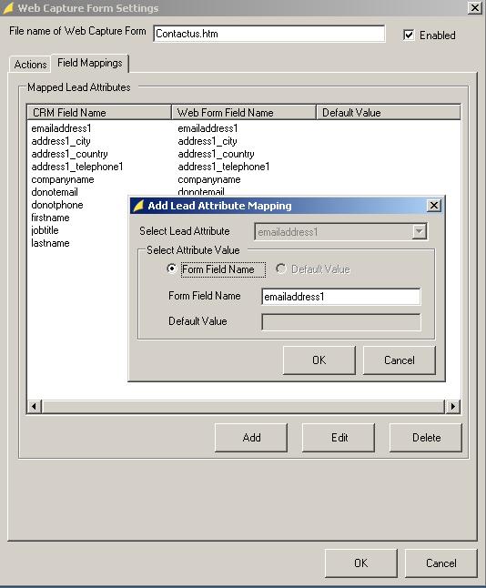Capture Page Configurations To configure a capture page s settings you will need to specify the pages field mappings and actions to take place when a form is submitted by a web visitor.