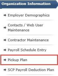 Click Pickup Plan. 2. On the Pickup Plan Maintenance screen, click New Pickup Plan. 3.
