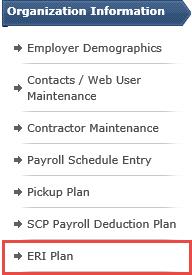 On the ERI Plan Maintenance screen, click New ERI Plan. 3.