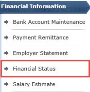 On the Financial Status screen you can: View Total Life to Date Balances View Total Due Details Search for a specific transaction by clicking