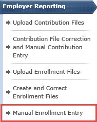 Once you save the enrollment and there are no errors, the screen will clear and your enrollment will be submitted.