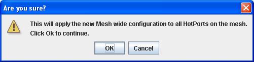 After completing the configuration on a single Mesh Node, the same configuration must be pushed out to the entire meshed network to