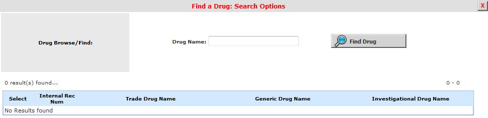 Begin by clicking on the Add a New Drug to the Study button, as seen in the image below.