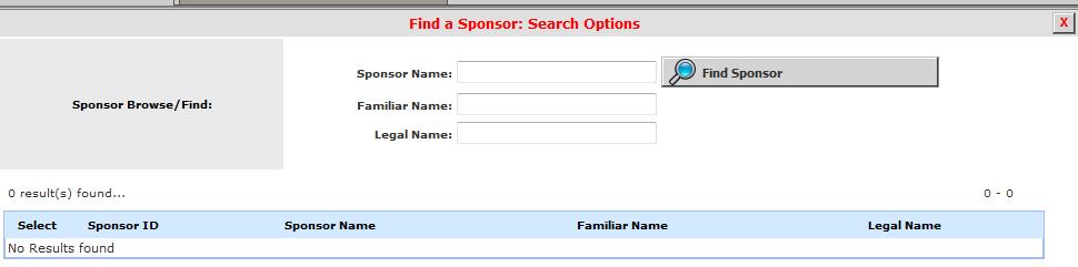 Begin by clicking on the Add a New Sponsor to the Study button.
