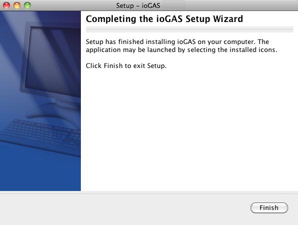 In the final Setup Wizard window click on the Finish button.