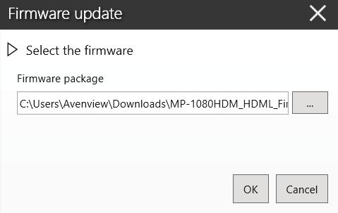 FIRMWARE UPDATE GUIDE 1.3 Second option - Load firmware over the network 1. First download the latest firmware file for the correct AVSignPro Model acquired.