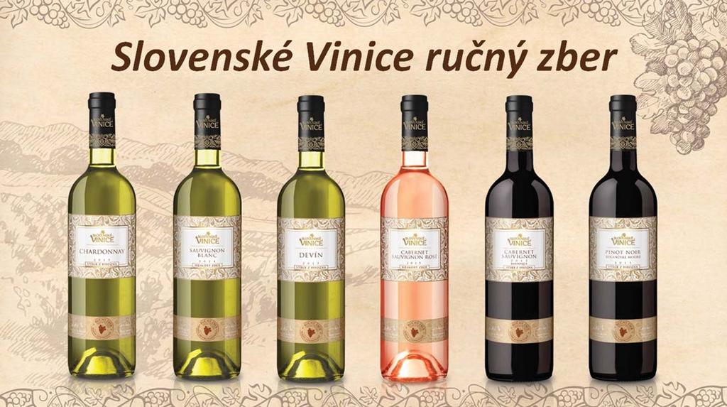 PRODUCT SLOVENSKÉ VINICE S FRANCÚZSKYM ŠARMOM Majstrovstvo a umenie slovenských vinárov potvrdzuje nová kolekcia značky Slovenské Vinice ručný zber od spoločnosti ST.NICOLAUS.