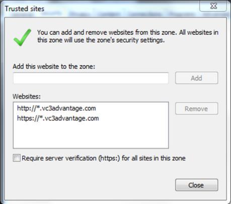 Click on Trusted Sites. 5. If the box next to Require Server Verification is checked, please uncheck it. 6.