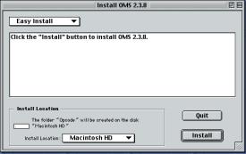 For Macintosh Users Software Installation Open Music System (OMS) 2.3.8 OMS allows you to use several MIDI applications on the Mac OS at the same time.