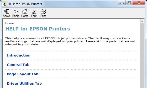 (See "How to Display the Printer Driver" on page 43.) Click [Help] at the bottom-right of the window.