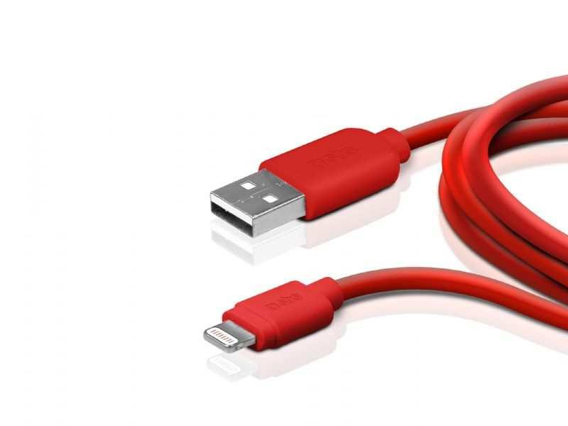 Data cable USB 2.0 to Apple Lightning Product Code: TECABLEUSBIP5R Retail Price: 19,99 Data cable USB 2.