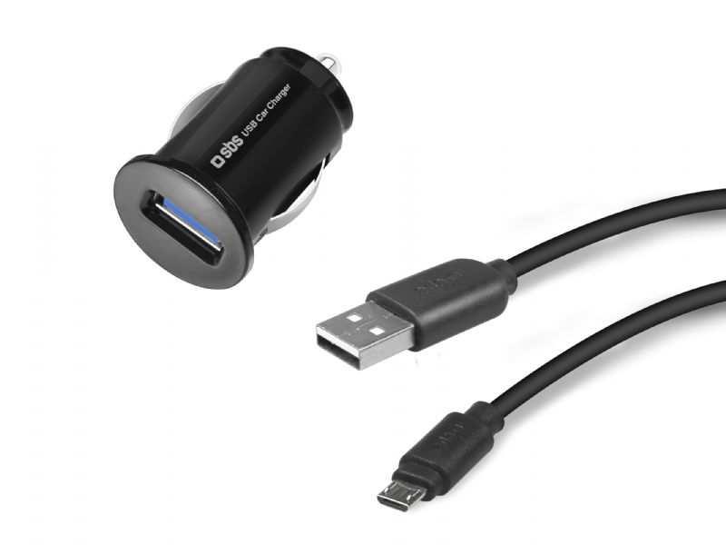 USB car charger kit Product Code: TECARKITMIC2A Retail Price: 19,99 Car kit with mini USB car charger with 1 USB plug 12/24V, 2100 ma + data cable USB type A Male to Micro USB Male Always carry with