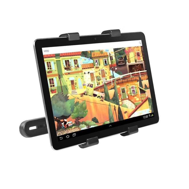 Headrest for 7''-10'' tablet Product Code: TESUPPTABHEAD Retail Price: 29,90 Headrest holder for tablets 7'' - 10'' The tablet headrest support allows you to keep your passengers entertained