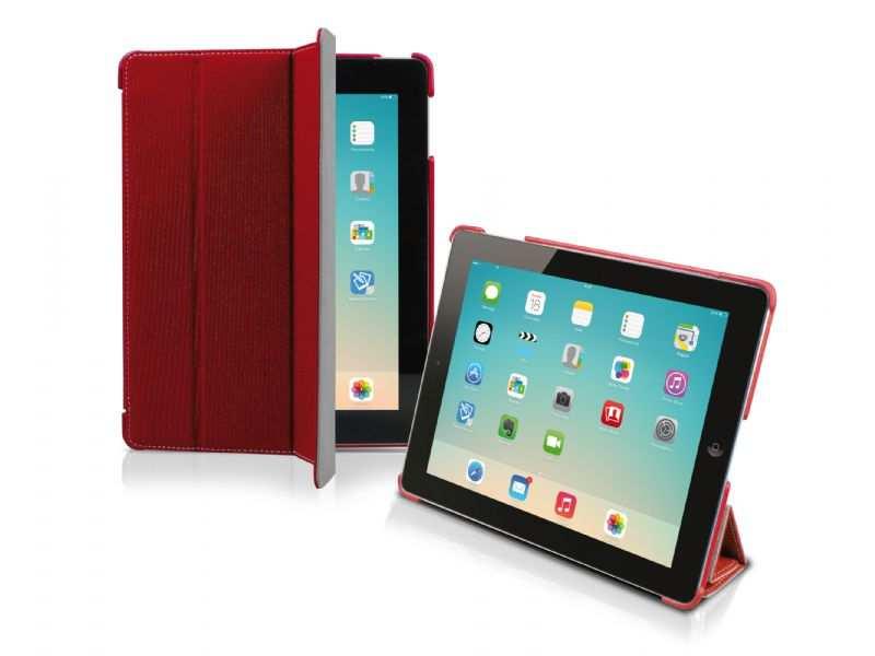 Book case Denim for ipad Air Product Code: TADENIMIPAD5R Retail Price: 34,90 Book case Denim finishing and foldable front for ipad 5, red color To combine stylish protection and practicality of use,