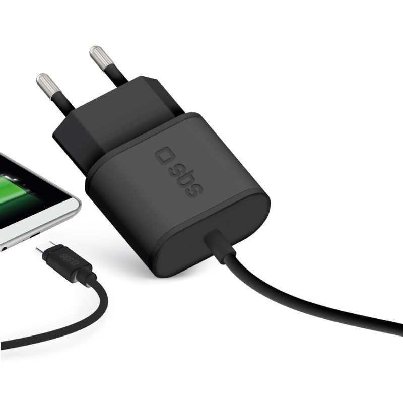 3100 mah Type-C Travel charger Product Code: TETRTC3AUL Retail Price: 24,99 Travel charger 100/250V 3100 mah ultra fast charge with USB Type-C connector and cable, 1m lenght, black color This 3100
