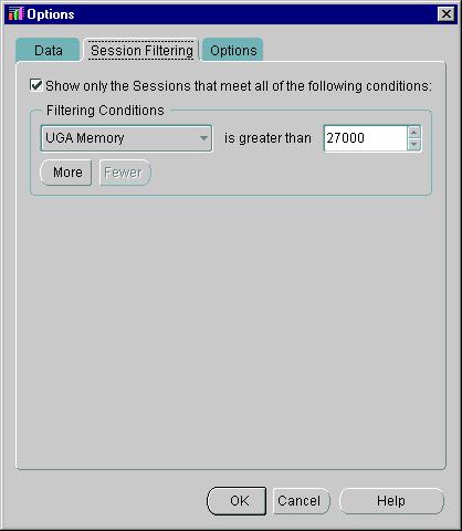 Customizing the Session Information You Display Session Filtering Options Page By default, a TopSessions collection will show any session that is currently active or any session that has executed a