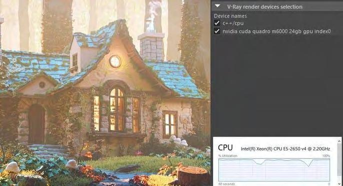 with GPU-accelerated look development and final frame