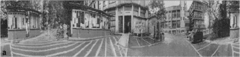 244 ZHENG AND TSUJI FIG. 10. A panoramic view taken by a rotating camera to memorize scenes. (a) A panoramic view for a robot to memorize street corner.