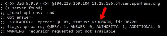 DNS Realtime Blacklists Good Remote Server: 64.