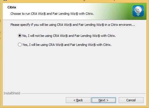 Citrix Screen You use the Citrix screen to specify whether or not you will be running Wiz Server in a Citrix based computer network: To select Citrix preferences, follow these steps: 1.