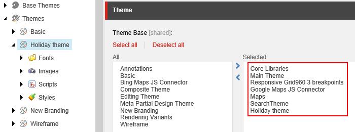 Page 38 of 81 For each site theme, you must select a base theme to define the basic characteristics and properties of the theme. Every theme also needs a grid theme.