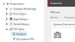 Page 45 of 81 You can customize the POIs on your site by adding your own icons for a specific POI type.