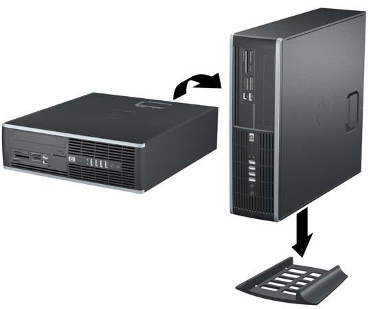 Using the HP Compaq MultiSeat ms6000 Desktop in a Tower Orientation The HP Compaq MultiSeat ms6000 Desktop can be used in a tower orientation with an optional tower stand that can be purchased from