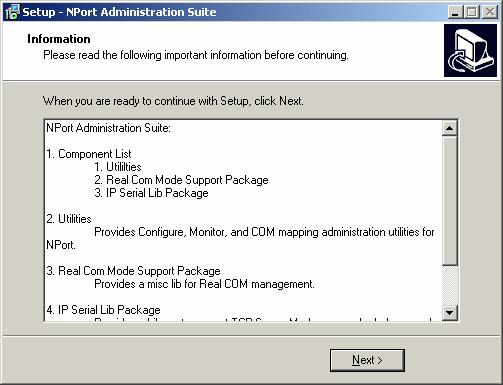 Using NPort Administrator 6. A special notice will appear.