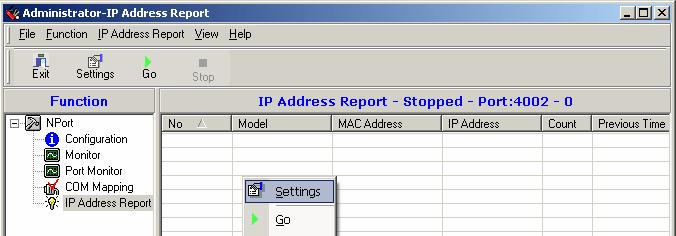 Using NPort Administrator 2. Check the Grouping selected port(s) together check box. 3.