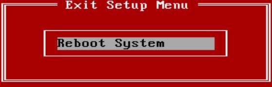 7. Select Reboot System from the Exit Setup Menu prompt when the system has finished saving the configuration. iscsi boot setup using Fast!UTIL Fast!