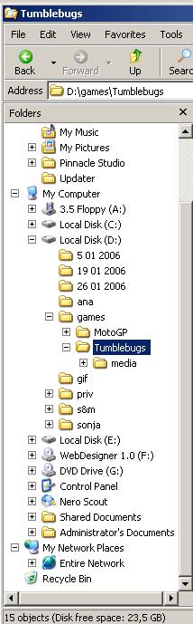 Okvir Folders U polju Folders sa leve strane nekih foldera uočava se znak ili znak ili prazno.