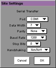 Setting Serial Transmission Options Before the edit controller and computer can communicate, you must specify various options in EDL Manager. To set the serial transfer options: 1.
